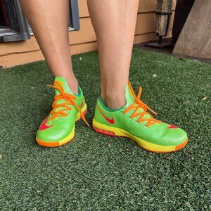 Nike KD 6vGS 'Hero Collection' Kid Size 5.5 - Neon green + Hot Pink